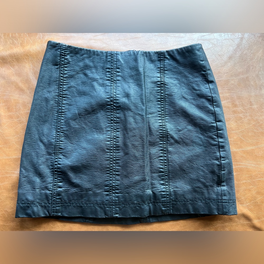 Free People Modern Femme Vegan Leather Skirt